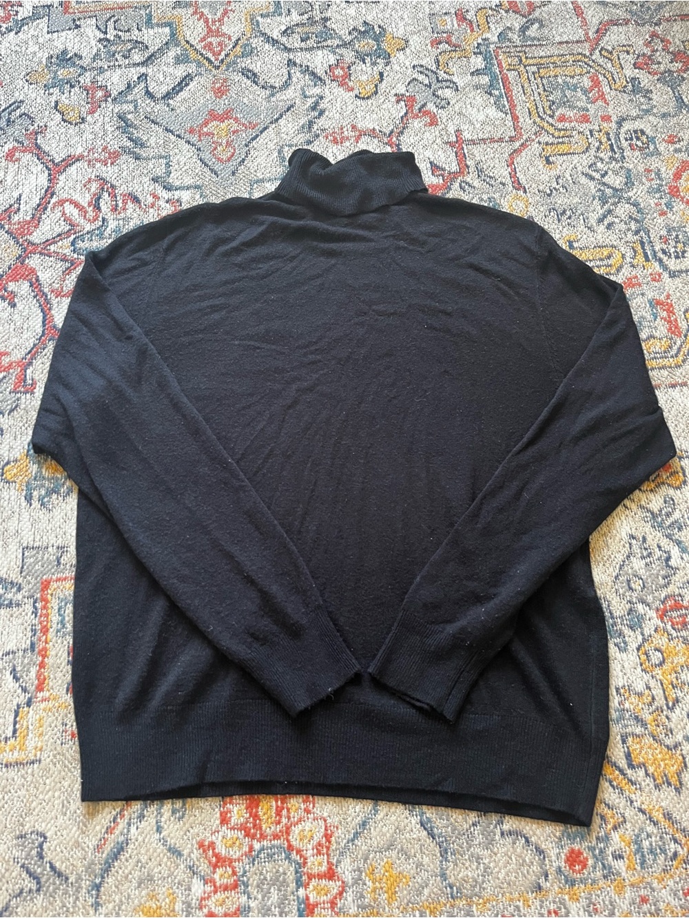 Men's Black Turtleneck Sweater - Minimalist Knit